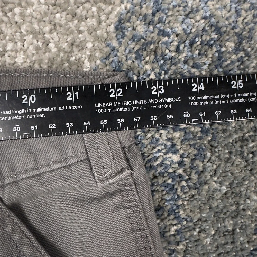 Carhartt Relaxed Fit Canvas Work Shorts Mens 44 Gray Utility Carpenter Rugged